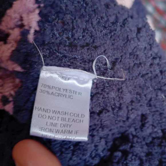 Newberry Kustoms Color Block Striped Fuzzy Knit Chunky Knit Pullover Sweater - Picture 9 of 9